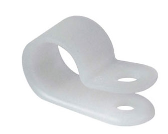 WIRE CLAMP - NYLON - NATURAL<br><font size= 3><b>1-1/14 Nylon Cable Clamp (1,000)