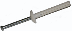 ANCHOR - NAIL DRIVE - NYLON<br><font size=3><b>1/4 x 2 Nylon Truss Hd Nail Drive (100)