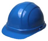 SAFETY - APPAREL - HELMET - 6 POINT <br><font size=3><b>BLUE Std. Omega II Safety Helmet (ea)