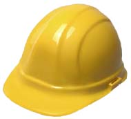 SAFETY - APPAREL - HELMET - 6 POINT <br><font size=3><b>YELLOW Std. Omega II Safety Helmet (ea)