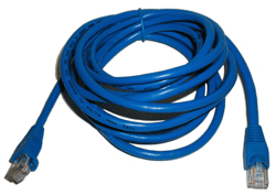 PLUG & JACK - DATACOM - CORD <br><font size= 3><b>10' CAT 5e (Blue) Patch Cord