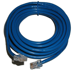 PLUG & JACK - DATACOM - CORD <br><font size= 3><b>25' CAT 5e (Blue) Patch Cord