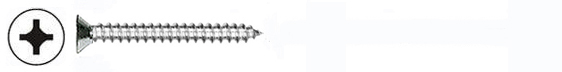SCREWS - SHEET METAL - PHIL FLAT<br><font size=3><b>4 x 1 Flat HD Phil Drive SMS (100)