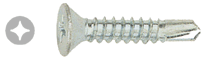 SCREWS - SELF DRILLING - PHIL FLAT<br><font size=3><b>8-18 x 2 Phil Flat HD SD (100)