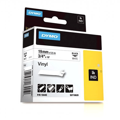 WIRE ID PRODUCTS -  LABELS - RHINO<br><font size=3><b>3/4 WHITE Vinyl Label Cartridge (ea)