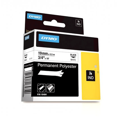 WIRE ID PRODUCTS -  LABELS - RHINO<br><font size=3><b>3/4 WHITE Permanent-Poly Label Cartridge (ea)