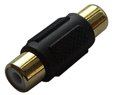 CONNECTOR - COAX - RCA ADAPTER<br><font size=3><b>RCA Female to RCA Female Adapter