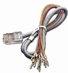 PLUG & JACK - SECURITY - RJ31X CORD<br><font size= 3><b>2' Plug to Spade Security Cord (ea)