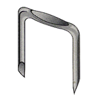 WIRE CLAMP - ROMEX STAPLE<br><font size=3><b>9/16 x 1-1/4