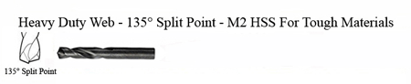 DRILL BIT - CLEARANCE - STUBBY<br><font size=3><b>#32 x 1-7/8 135° Split Pnt - HSPD Bit (ea)