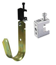 Service Warehouse: J-Hooks w/Screw-On Clamp (Swivel)