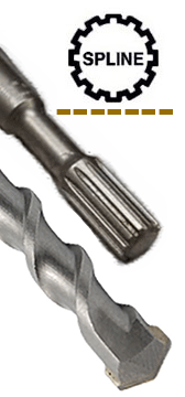 DRILL BIT - MASONRY - HAMMER - SPLINE<br><b>1/2 x 24 Spline Drive Hammer Bit