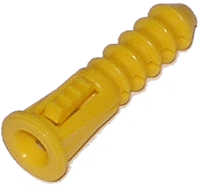 ANCHOR - PLASTIC - RIBBED<br><font size=3><b>14-16 x 1-1/2 (5/16 Diam) Yellow Ribbed (10,000)