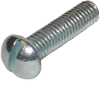 SCREWS - MACHINE - SLOTTED - ROUND HD<br><font size= 3><b>3/8-16 x 1 Slotted Ro HD MS (100)