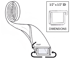 WIRE RACEWAY - MINI CHANNEL<br><font size=3><b>Beige 1/2