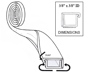 WIRE RACEWAY - MINI CHANNEL<br><font size=3><b>White 3/8