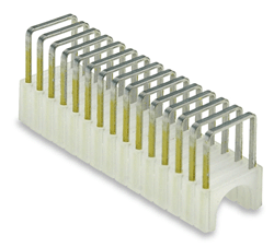 WIRE CLAMP - STAPLE <br><font size=3><b>T-59: Clear 1/4 x 1/4 Arrow® Insulated Wire Staple (300)