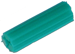 ANCHOR - PLASTIC - TUBE<br><font size=3><b>10-12 x 1 (1/4 Diam) Green Tube Ancho(100)
