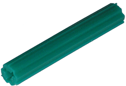 ANCHOR - PLASTIC - TUBE<br><font size=3><b>10-12 x 2 (1/4 Diam) Green Tube Anchor (100)