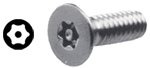 tamper resistant torx drive with pin machine screws flat head