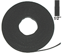 CABLE TIES  - HOOK & LOOP - CUT-TO-LENGTH<br><b>1/2 X 75'  Black Hook & Loop Rolls (ea)