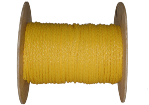 GENERAL SUPPLY - ROPE &  STRING<br><font size=3><b>1/2 x 300' Yellow Braided Poly Rope (ea)