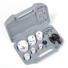 SAW & BLADE - HOLE SAW - KIT<br><font size=3><b>8 pc Locksmith's Kit