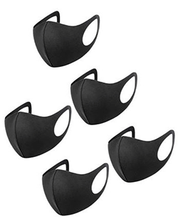 SAFETY - APPAREL - FACE MASK<br><font size=3><b>Black Fabric Face Mask (ea)