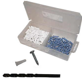 ANCHOR - PLASTIC - CONICAL<br><b>6-8 x 3/4 KIT w/6 x 1 Combo Scrw & 3/16 Bit (100)