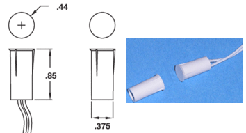 CONTACT - RECESSED<br><font size= 3><b>3/8D x 3/4L (3/4