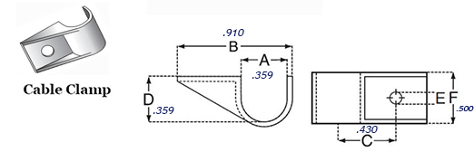 WIRE CLAMP - NYLON <br><font size= 3><b>3/8