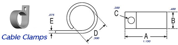 WIRE CLAMP - NYLON -OPEN<br><font size= 3><b>1/2