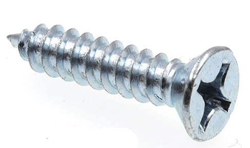 SCREWS - SHEET METAL - PHIL FLAT<br><font size=3><b>12 x 1 Flat HD Phil Drive SMS (100)