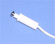 CONTACT - RECESSED<br><font size= 3><b>3/8D White CC Recessed Plunger Switch W/Leads (ea)