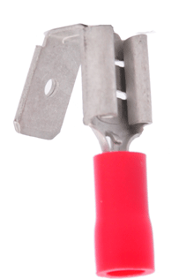 CONNECTOR - CRIMP - DISCONNECT - VINYL<br><b>22-18 Red Piggyback Female .250 (100)