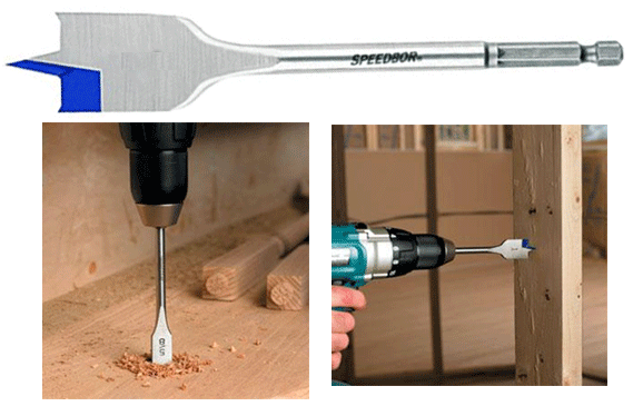 DRILL BIT - WOOD BORING - SPEEDBOR<br><font size=3><b>1/4