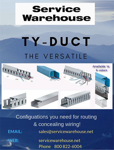 ty-duct configurations for concealing wiring.