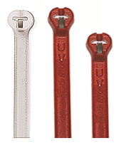 ty rap red plenum cable ties with metal clip