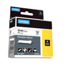 WIRE ID PRODUCTS -  LABELS - RHINO<br><font size=3><b>1'' WHITE Flexible Nylon Label (ea)