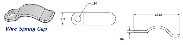 WIRE CLAMP - NYLON <br><font size= 3><b>Nylon Wire Spring Clip O/A 1-5/16